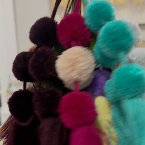 Colorful Pom Pom Keychain
